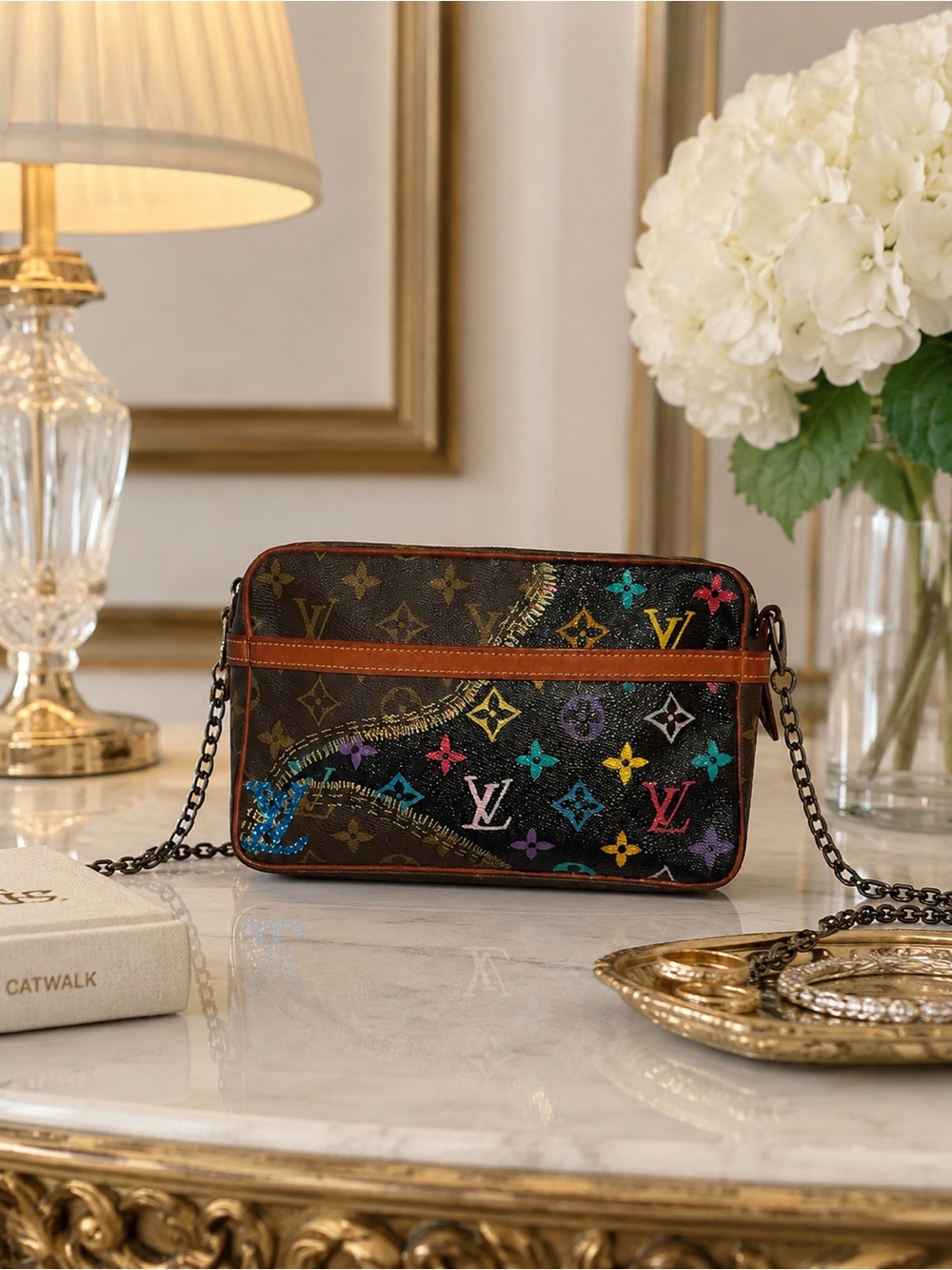 Louis Vuitton Brown Monogram Multicolor Stitch Crossbody Bag